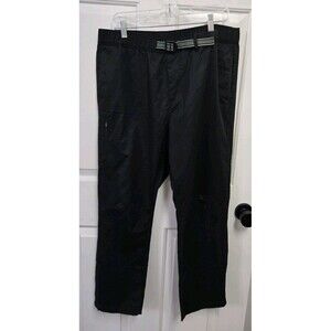 01.Algo Mens Performance Pants  Black Elastic Waistband Large 30in
